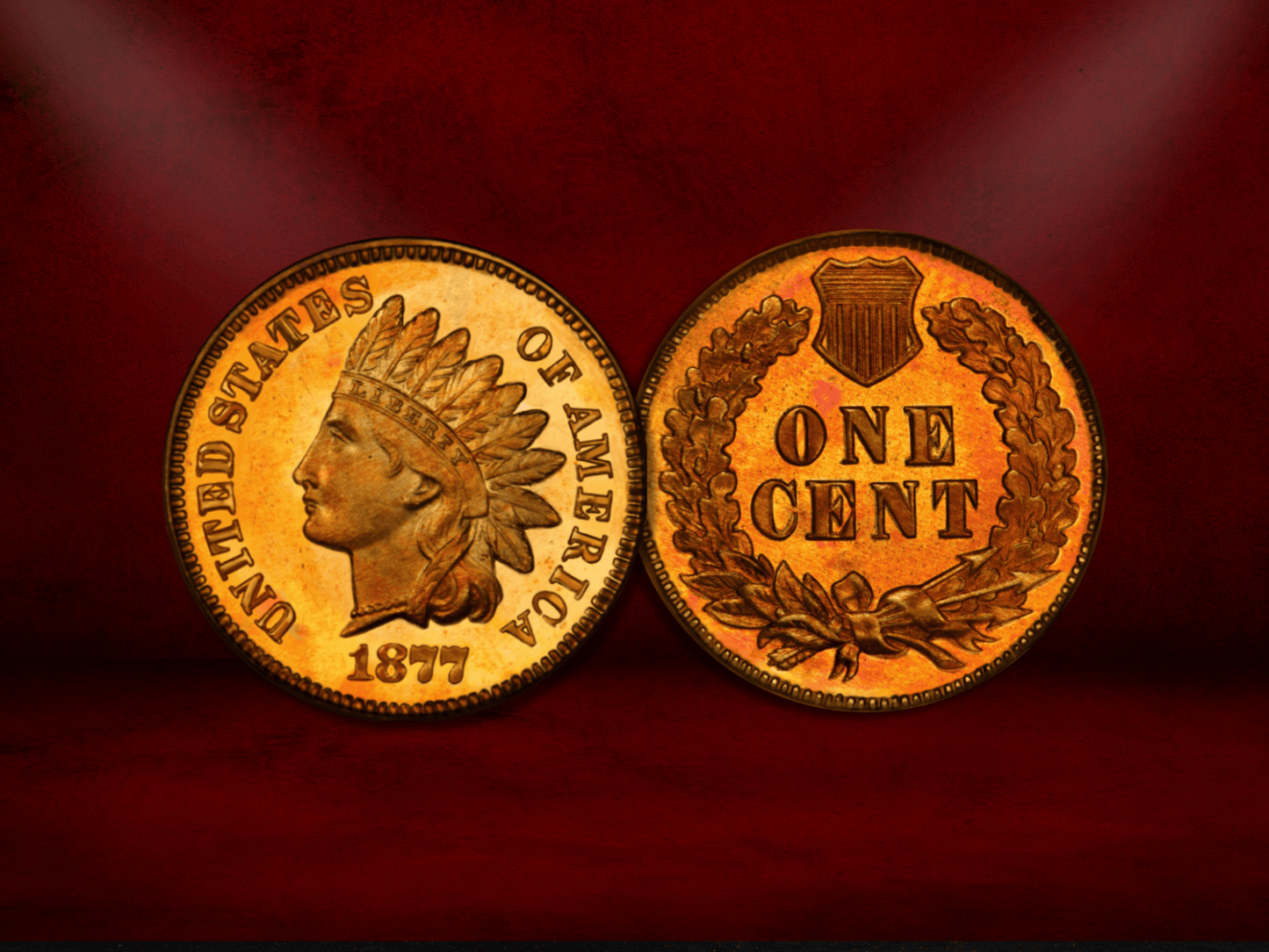 The 1877 Indian Head Cent Coin Portrait (Artist Proof)