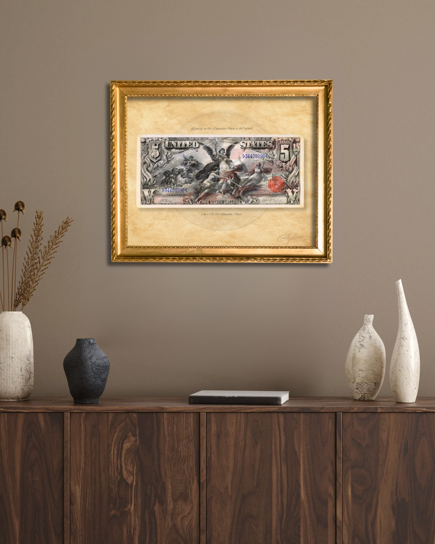 1896 $5.00 Silver Certificate Fine Art Print