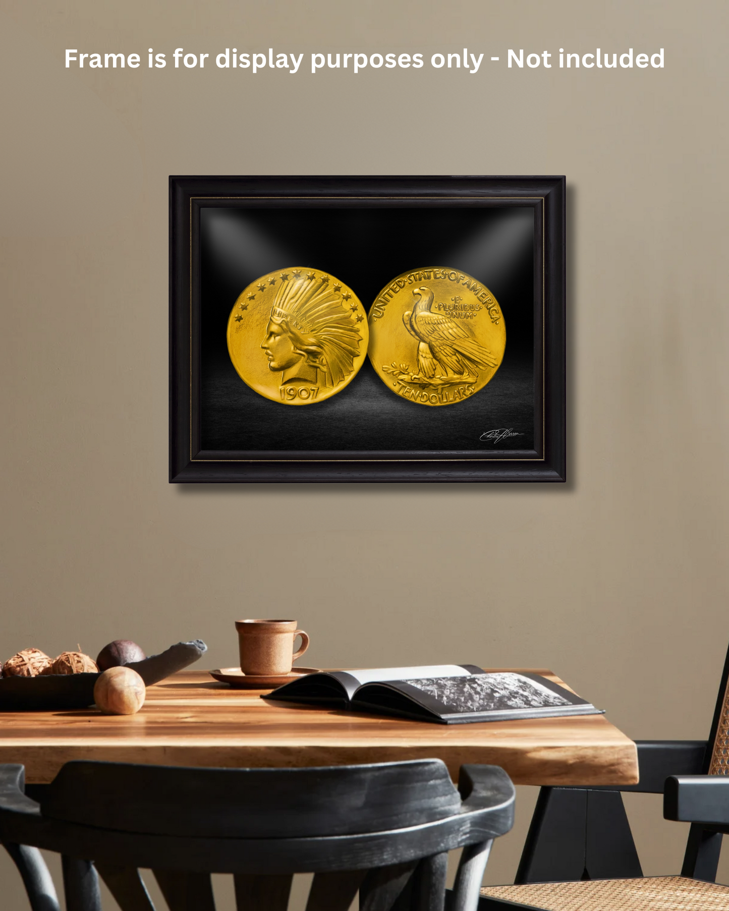 1907 $10 Indian Head Eagle Fine Art Print (Hand-Signed by Artist)