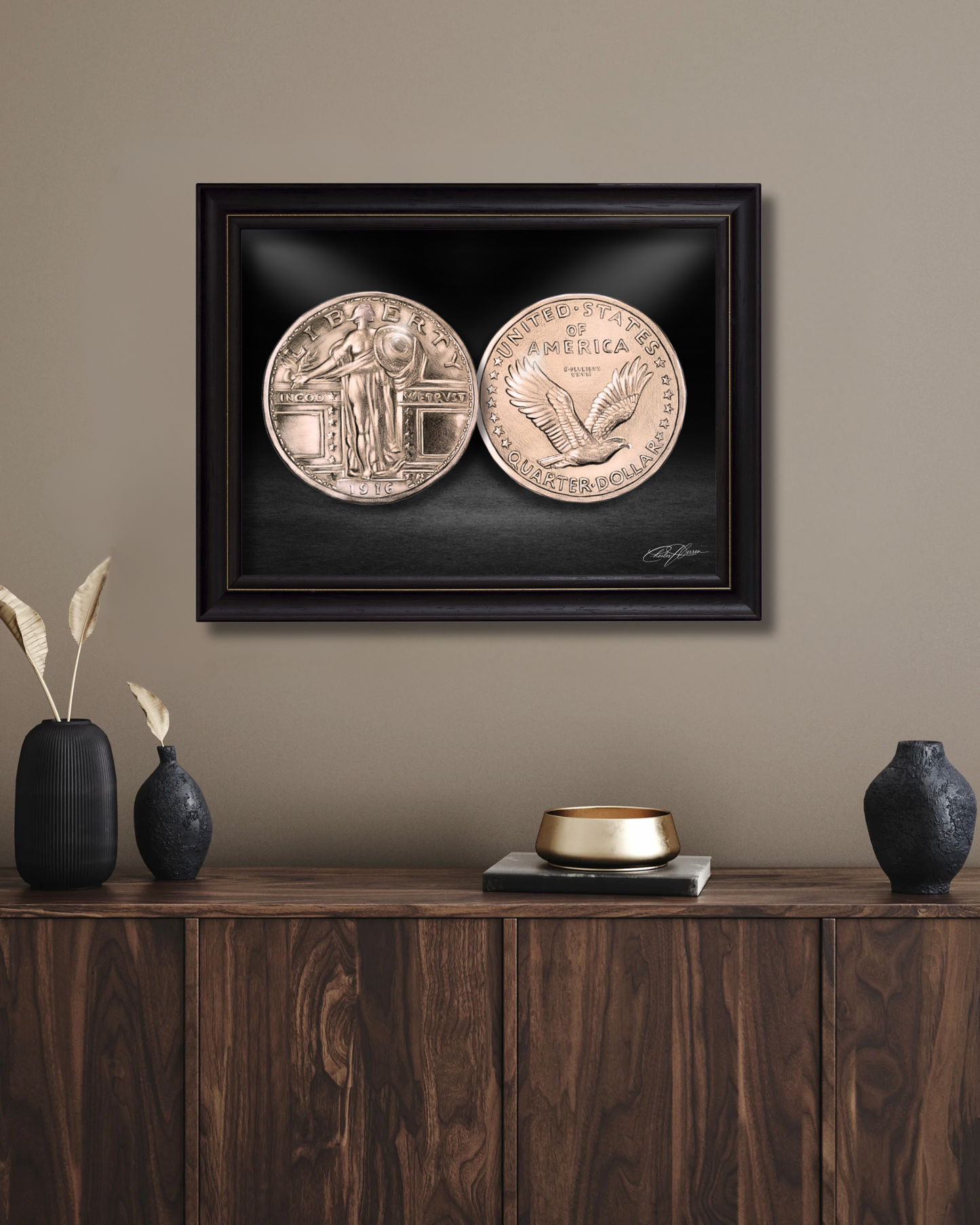 1916 Standing Liberty Quarter Fine Art Print (Hand-Signed by Artist)