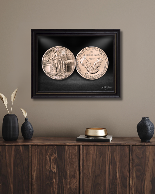 1916 Standing Liberty Quarter Fine Art Print (Hand-Signed by Artist)