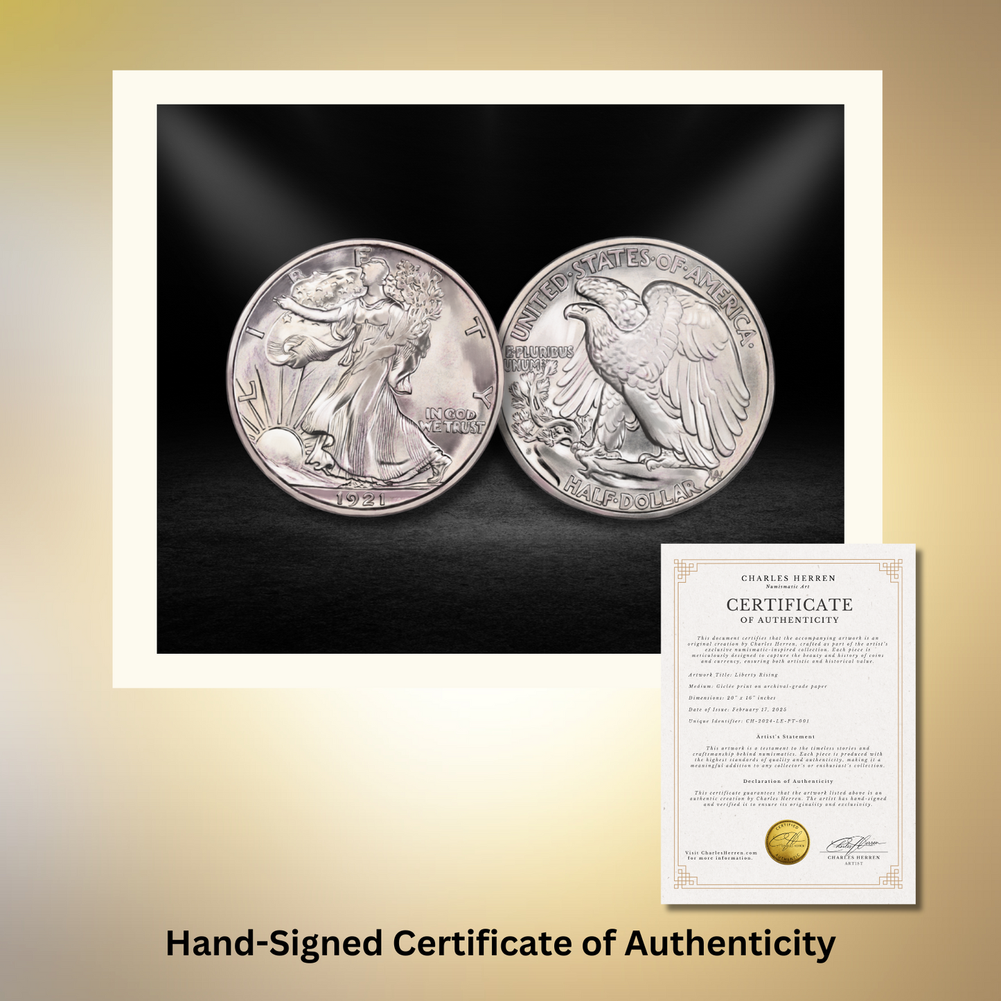 The 1921-S Walking Liberty Half Dollar Fine Art Print