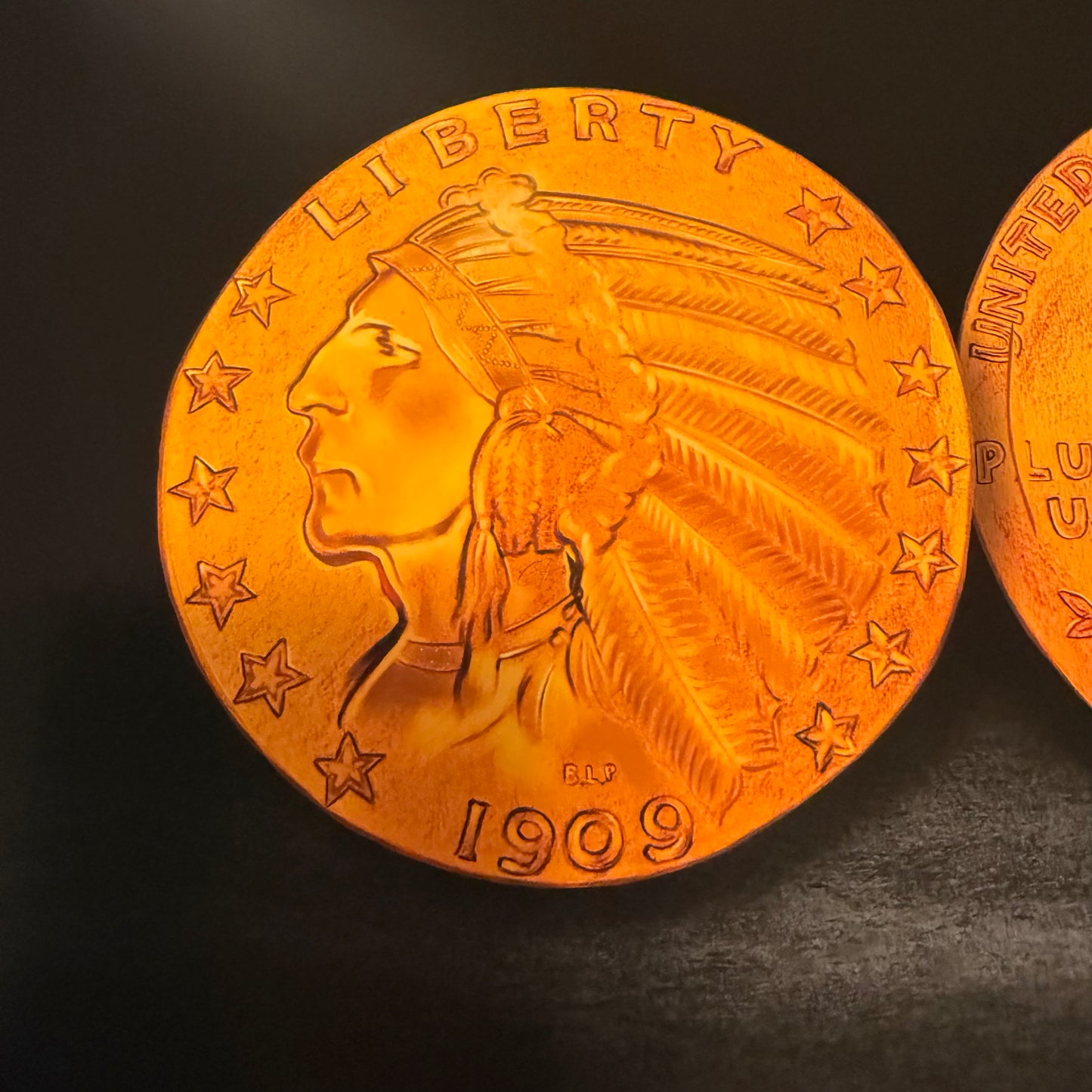 1909 $5 Indian Head Half Eagle Fine Art Print