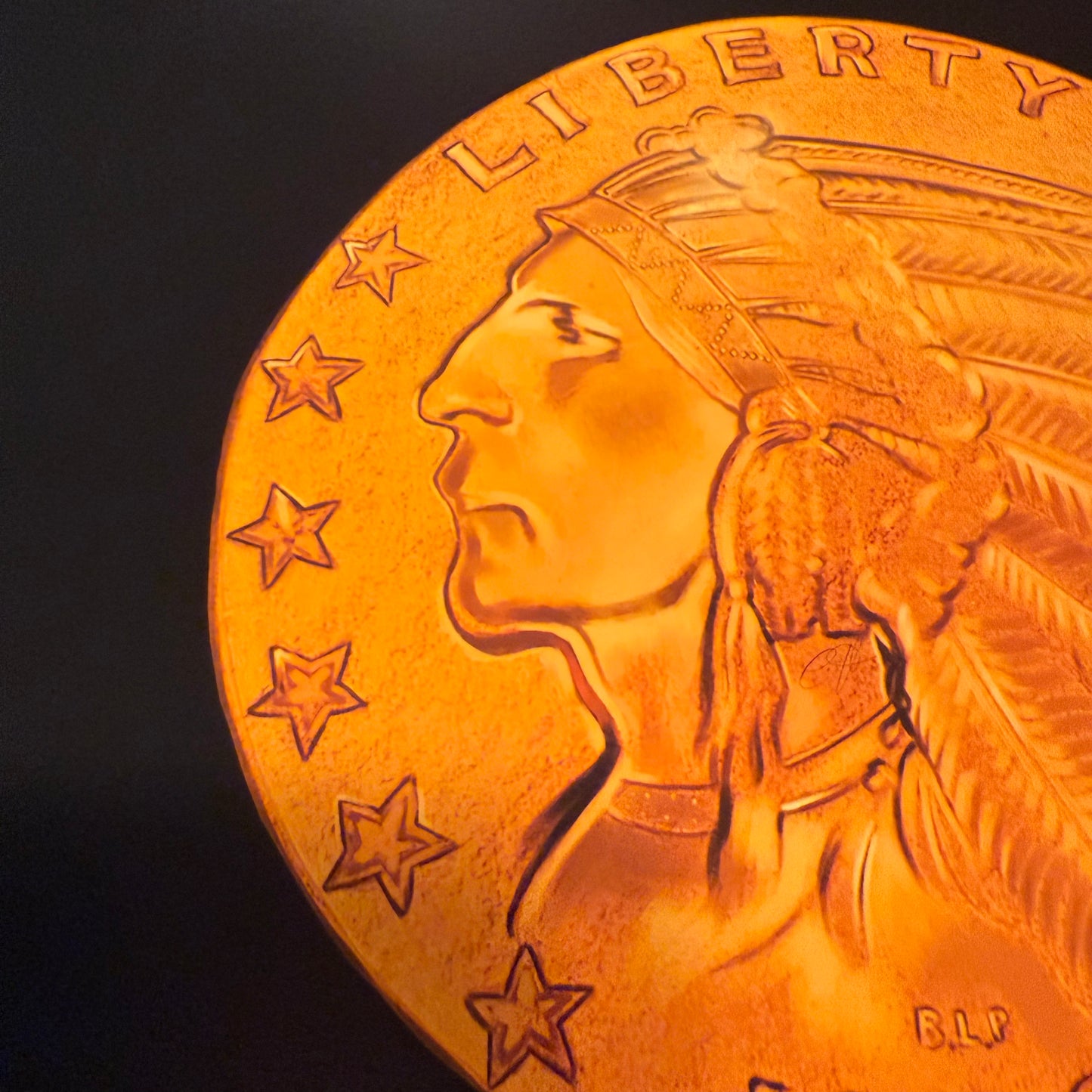 1909 $5 Indian Head Half Eagle Fine Art Print