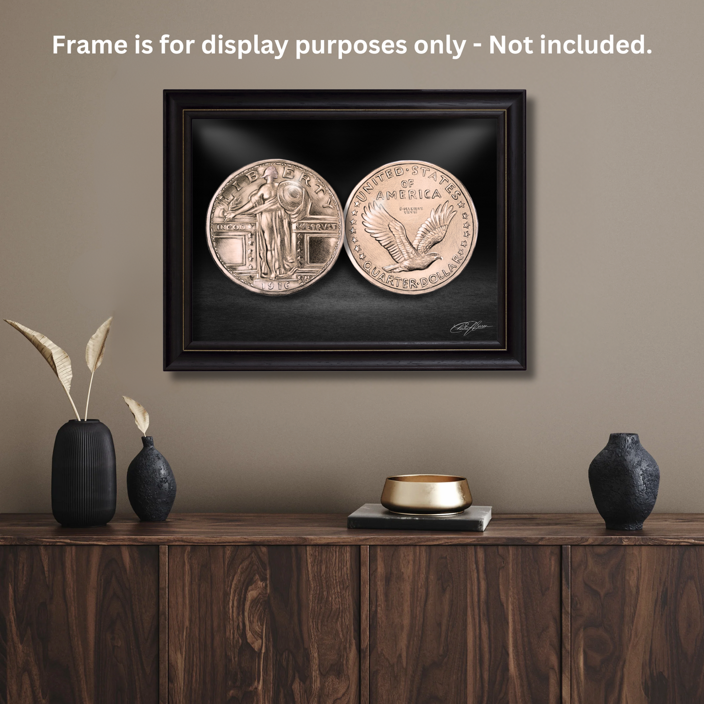 1916 Standing Liberty Quarter Fine Art Print (Hand-Signed by Artist)