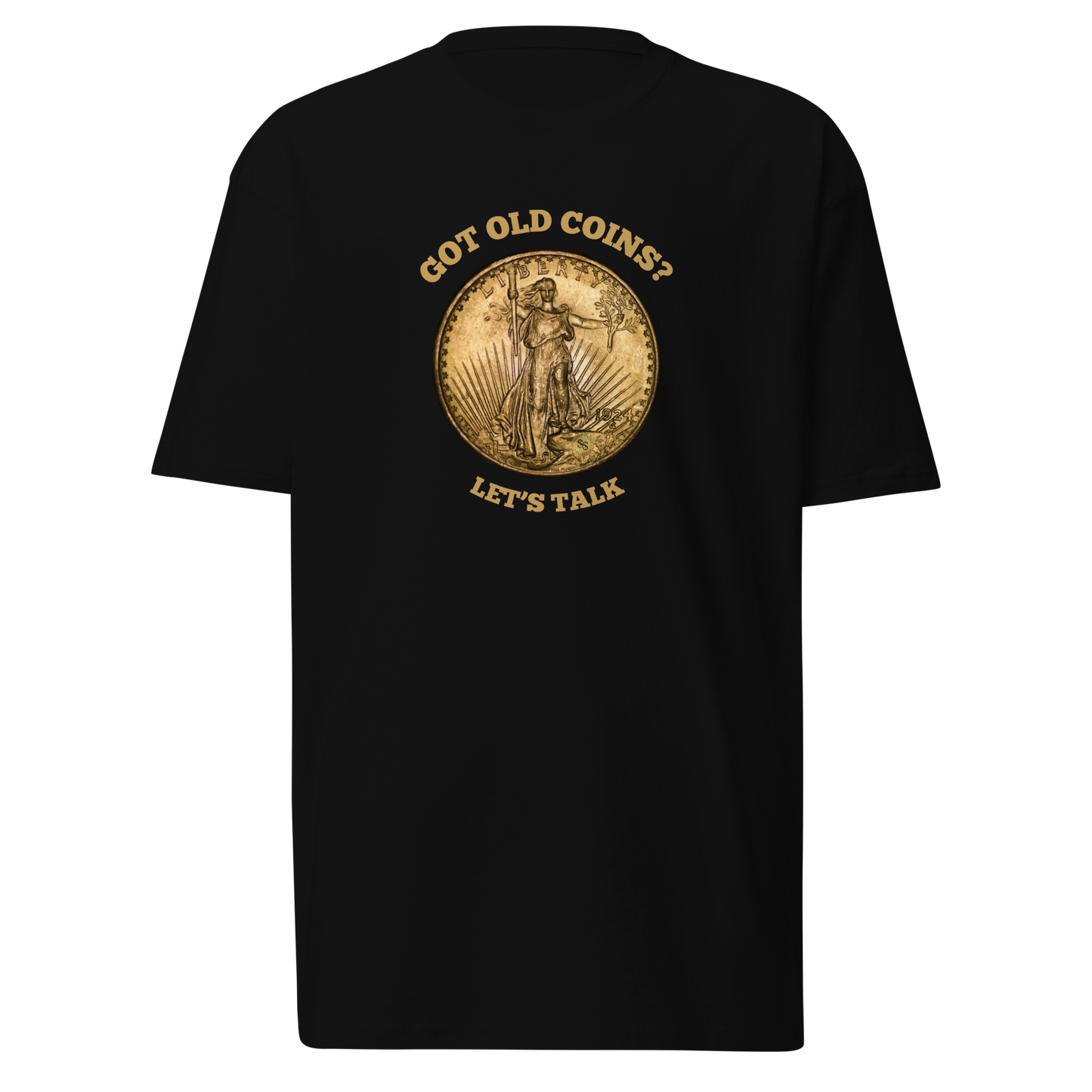 St. Gaudens Double Eagle - Got Old Coins - Men’s Premium T-Shirt (Front & Back)
