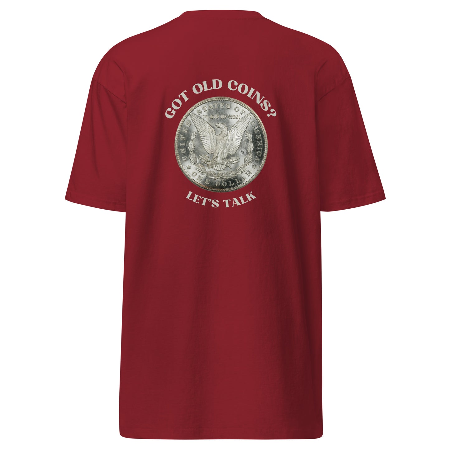 Morgan Silver Dollar - Got Old Coins - Men’s Premium T-Shirt (Front & Back)
